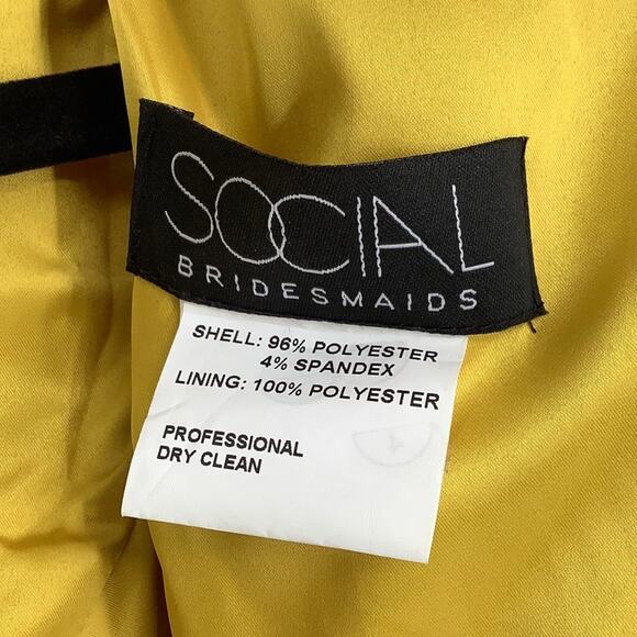 NEW Social Size 4 Flutter Sleeve Draped Wrap Maxi Dress Marigold $236 mrsp J3-10 - Picture 5 of 10